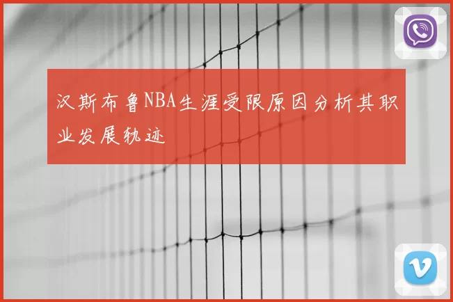 汉斯布鲁NBA生涯受限原因分析其职业发展轨迹